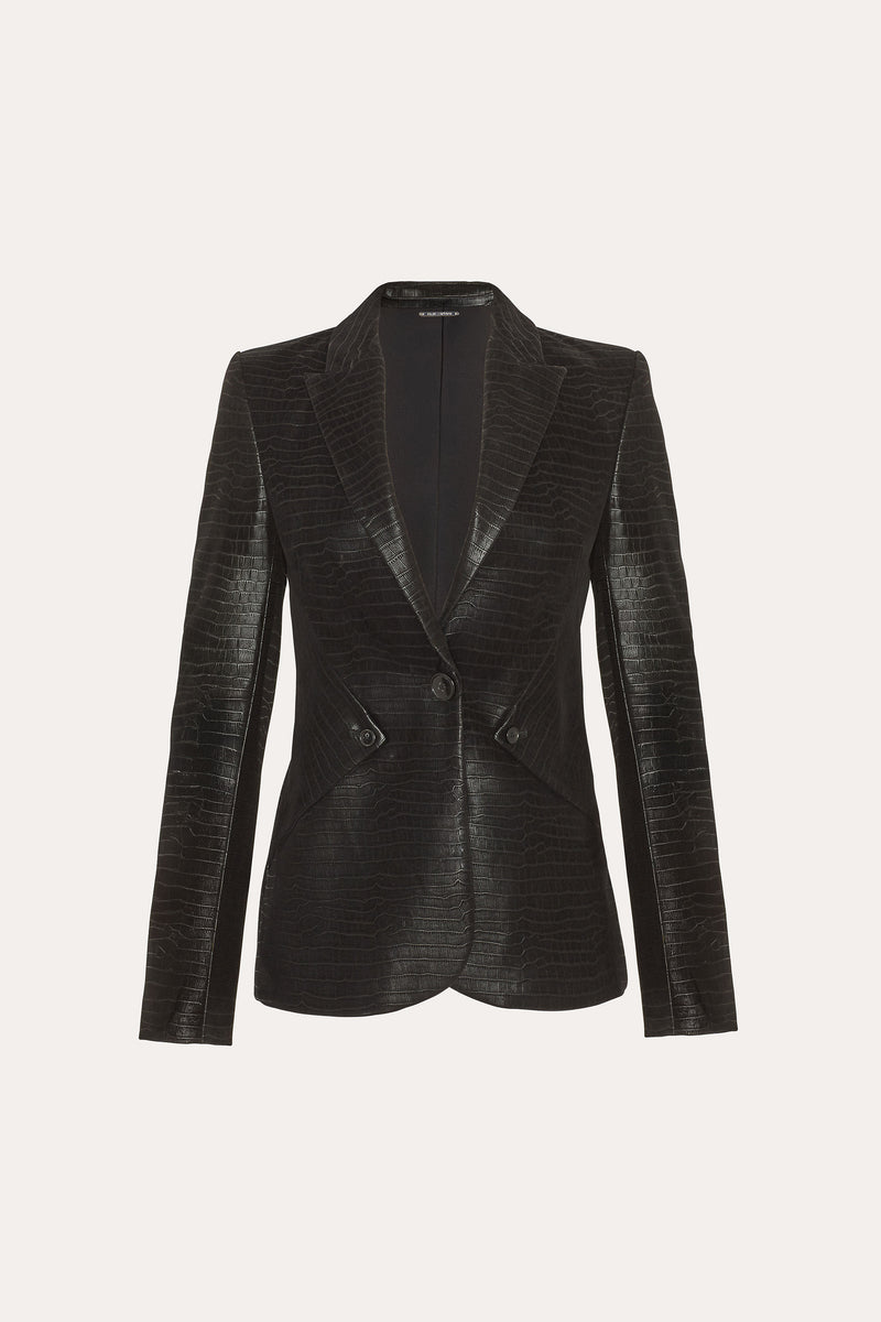 Crocodile Panel Blazer