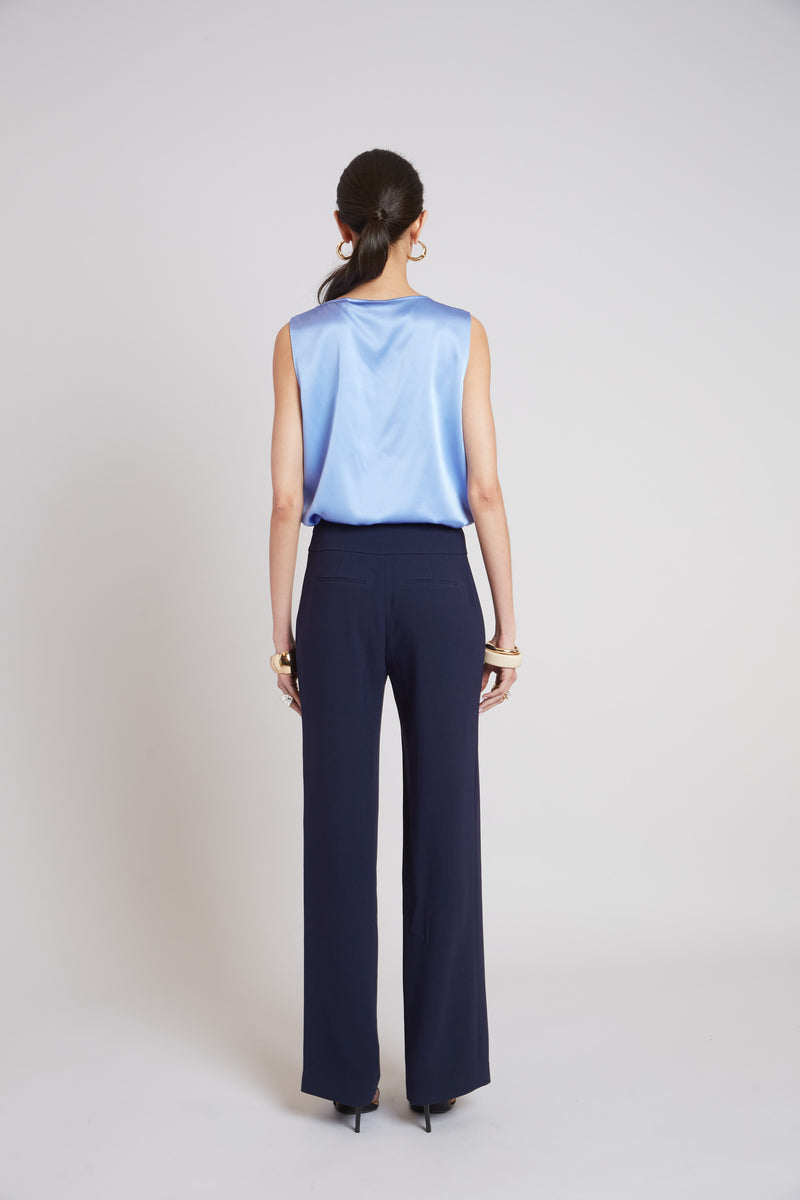 Silk Cowl Neck Top