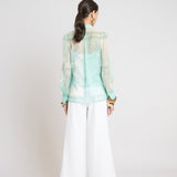 Silk Scarf Print Shirt