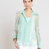 Silk Scarf Print Shirt