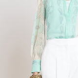 Silk Scarf Print Shirt
