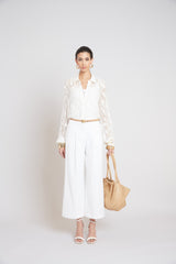 Embroidered Chiffon Shirt
