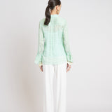 Silk Plaid Jacquard Shirt