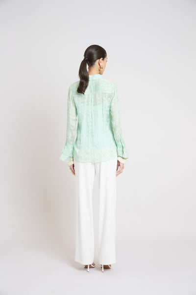 Silk Plaid Jacquard Shirt Image 4