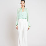 Silk Plaid Jacquard Shirt