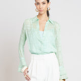 Silk Plaid Jacquard Shirt