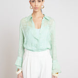 Silk Plaid Jacquard Shirt