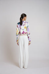 Silk Satin Bloom Shirt