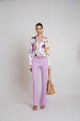 Silk Satin Bloom Shirt