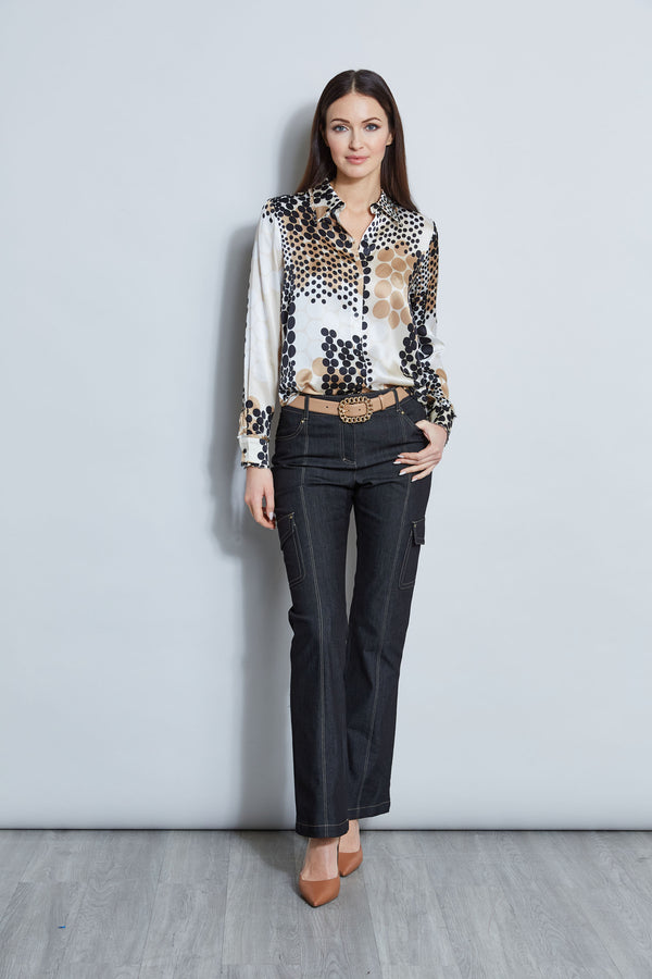 Silk Satin Hydro Dot Shirt