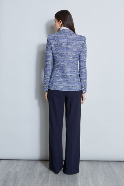 Tweed Panel Single Button Blazer Image 6