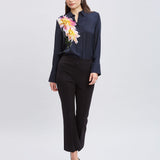 Silk Dahlia Button Down Shirt