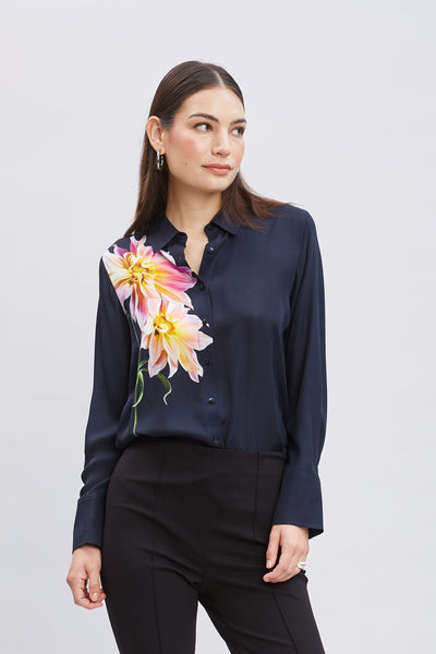 Silk Dahlia Button Down Shirt Image 1