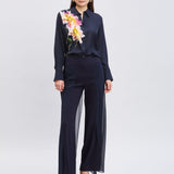 Silk Dahlia Button Down Shirt