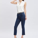 Micro Flare Cropped Jeans