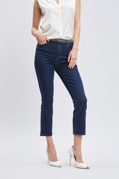 Micro Flare Cropped Jeans Image 6