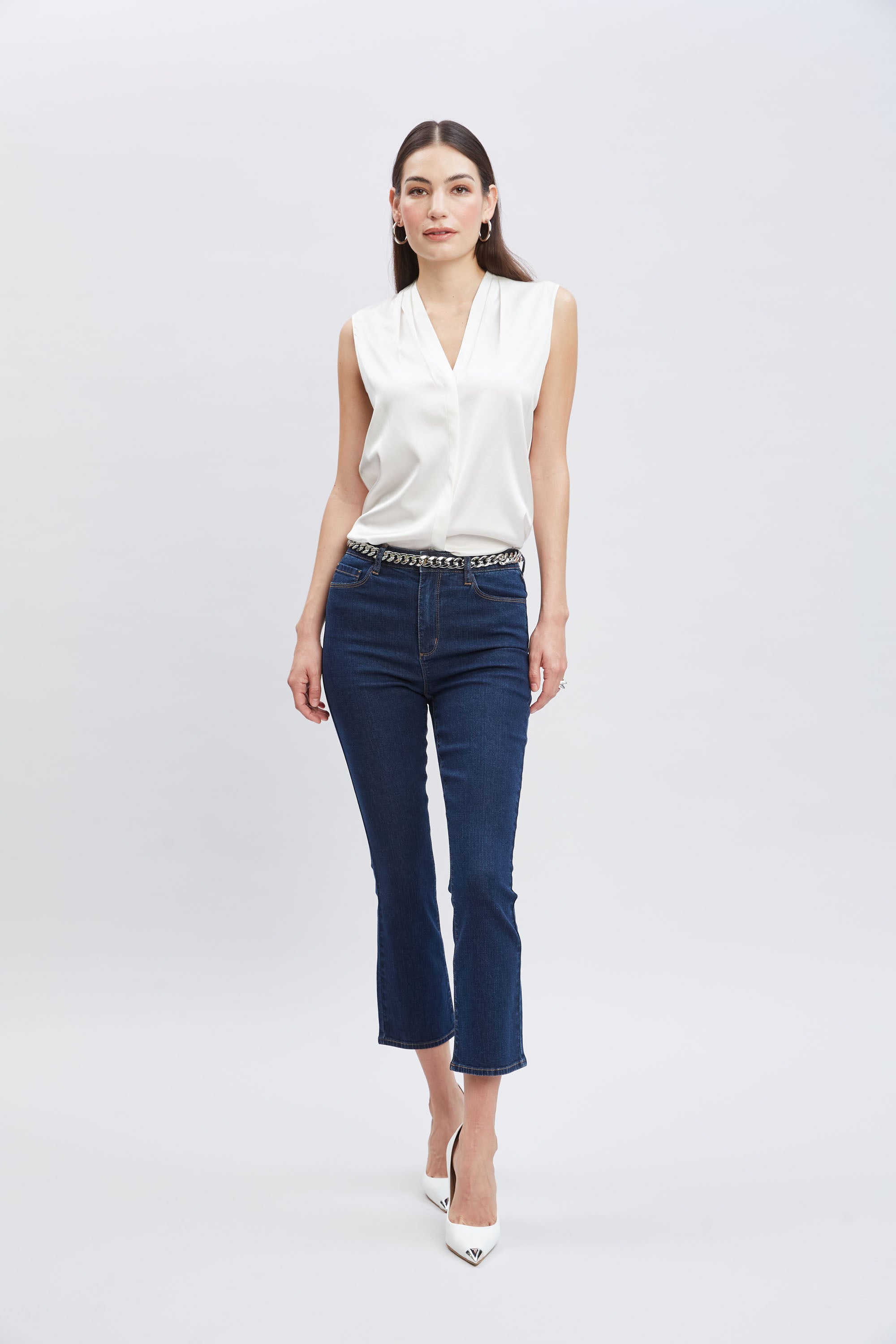 Micro Flare Cropped Jeans