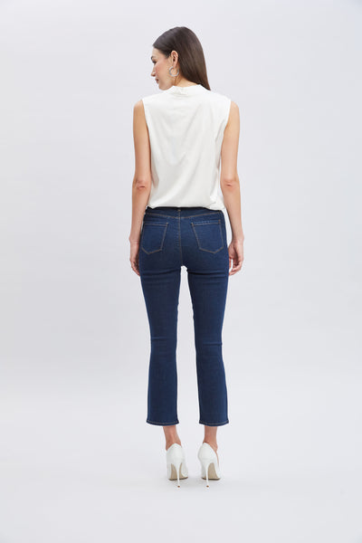 Micro Flare Cropped Jeans Image 7
