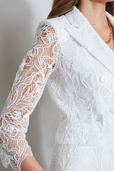 Double Breasted Lace Blazer Image 4