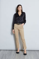 Inseam Slit Ponte Pant