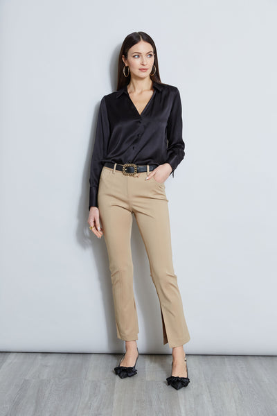 Inseam Slit Ponte Pant Image 2