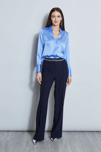 Silk Satin Button Down Shirt Image 3