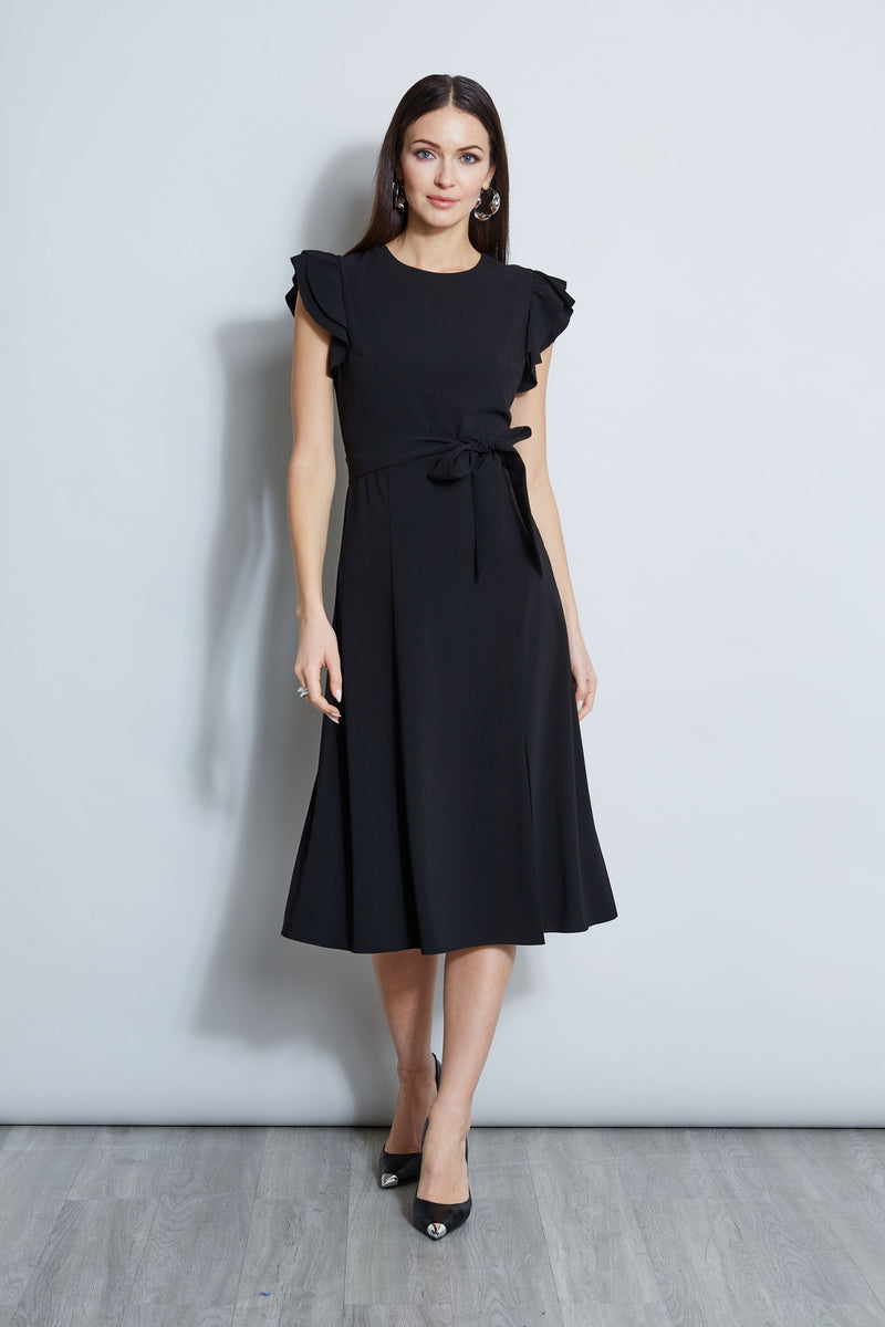 Flutter Sleeve Midi Dress Elie Tahari Flutter Sleeve Midi Dress Elie Tahari