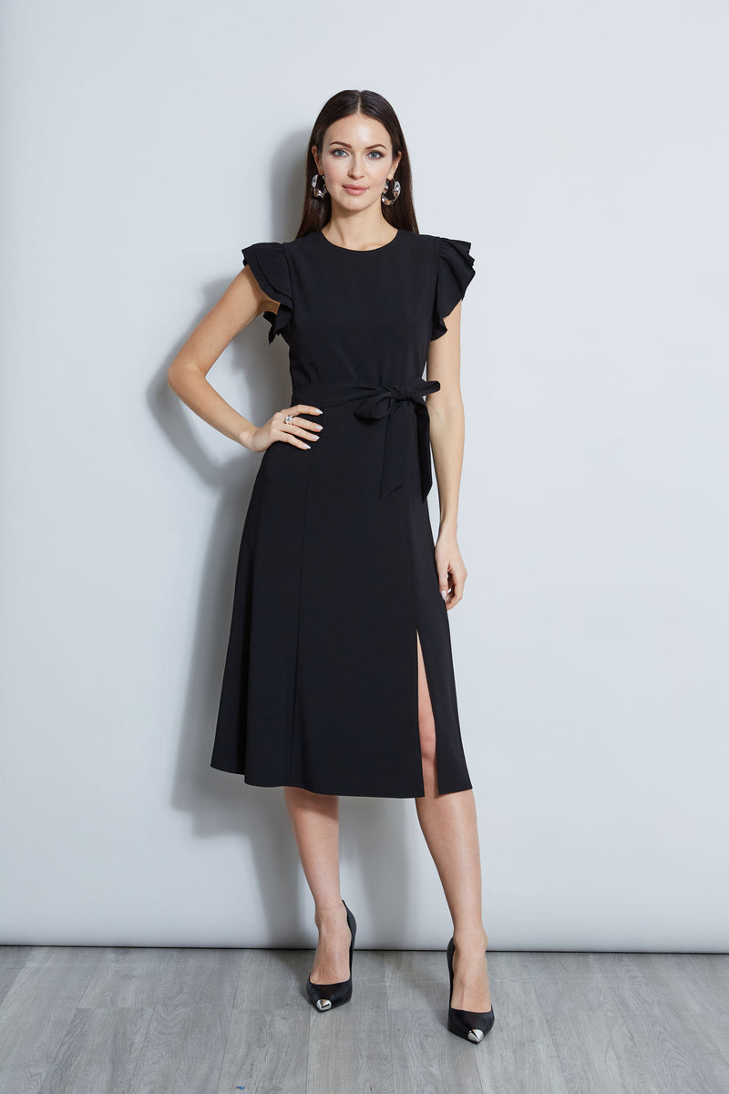 Flutter Sleeve Midi Dress Elie Tahari Flutter Sleeve Midi Dress Elie Tahari