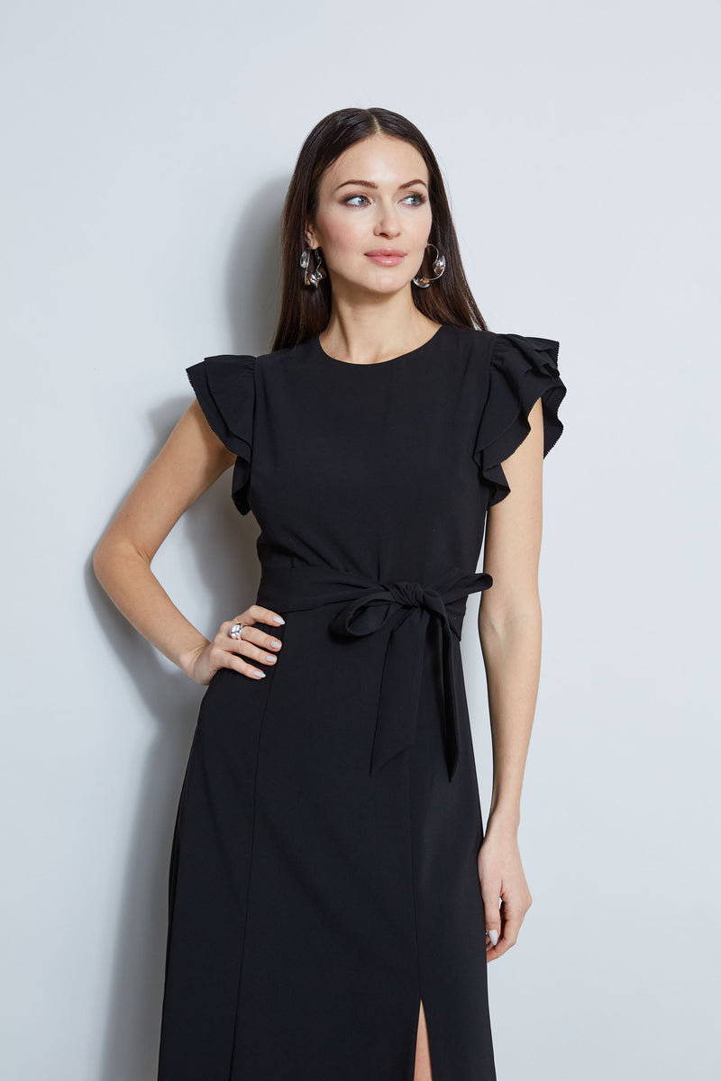 Flutter Sleeve Midi Dress Elie Tahari Flutter Sleeve Midi Dress Elie Tahari