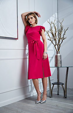 Draped Satin Shoulder Dress – Elie Tahari | Sommerkleider