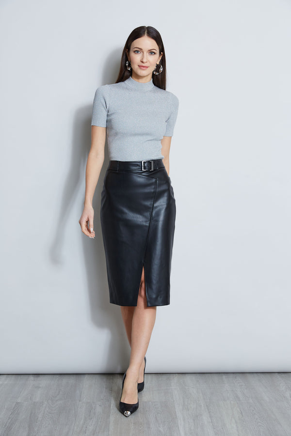 Vegan Leather Pencil Skirt