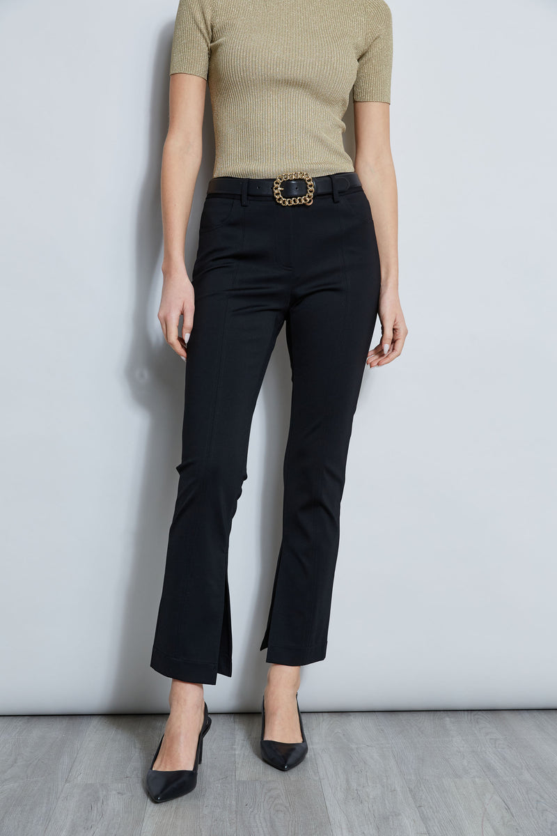 Women's High-Rise Slim Straight Leg Pintuck Tanzania