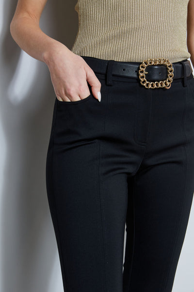 Inseam Slit Ponte Pant Image 5