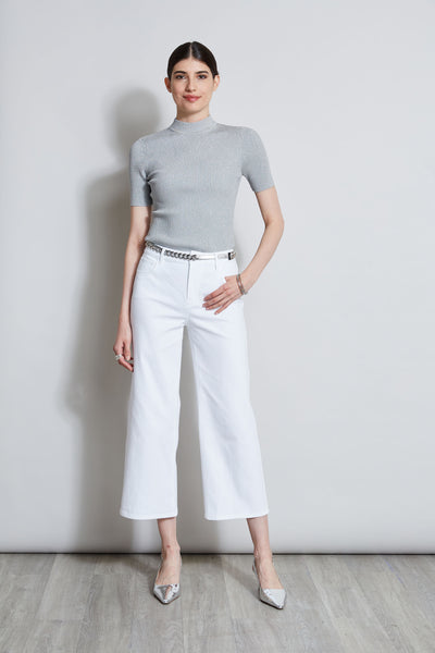 Stretch Denim Wide Leg Pant Image 2