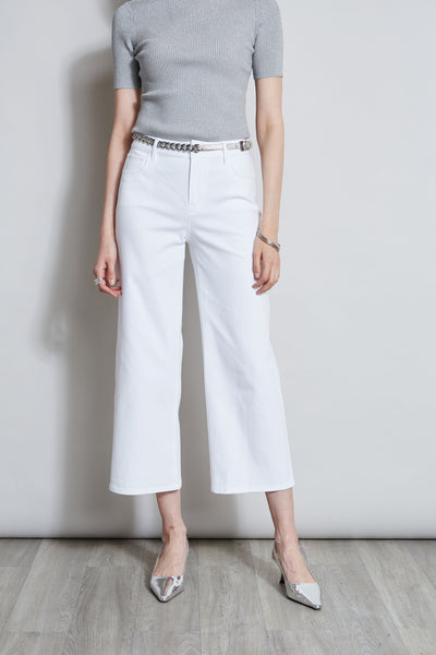 Stretch Denim Wide Leg Pant Image 1