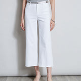 Stretch Denim Wide Leg Pant