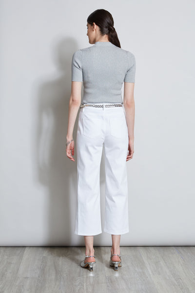 Stretch Denim Wide Leg Pant Image 4