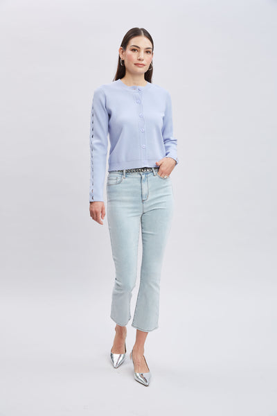 Micro Flare Cropped Jeans Image 2