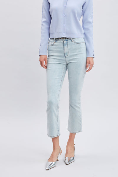 Micro Flare Cropped Jeans Image 4