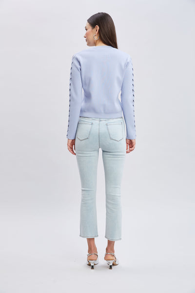 Micro Flare Cropped Jeans Image 5