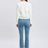 Micro Flare Cropped Jeans