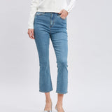 Micro Flare Cropped Jeans