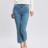Micro Flare Cropped Jeans