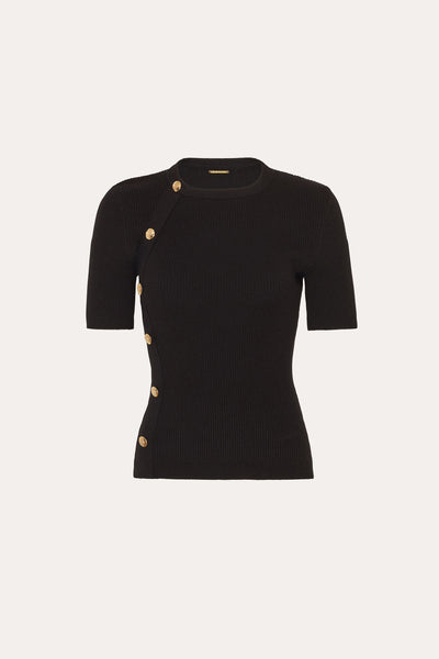 Daphne Ribbed Short Sleeve Top