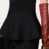 Siena Milano Sculpt Peplum Top