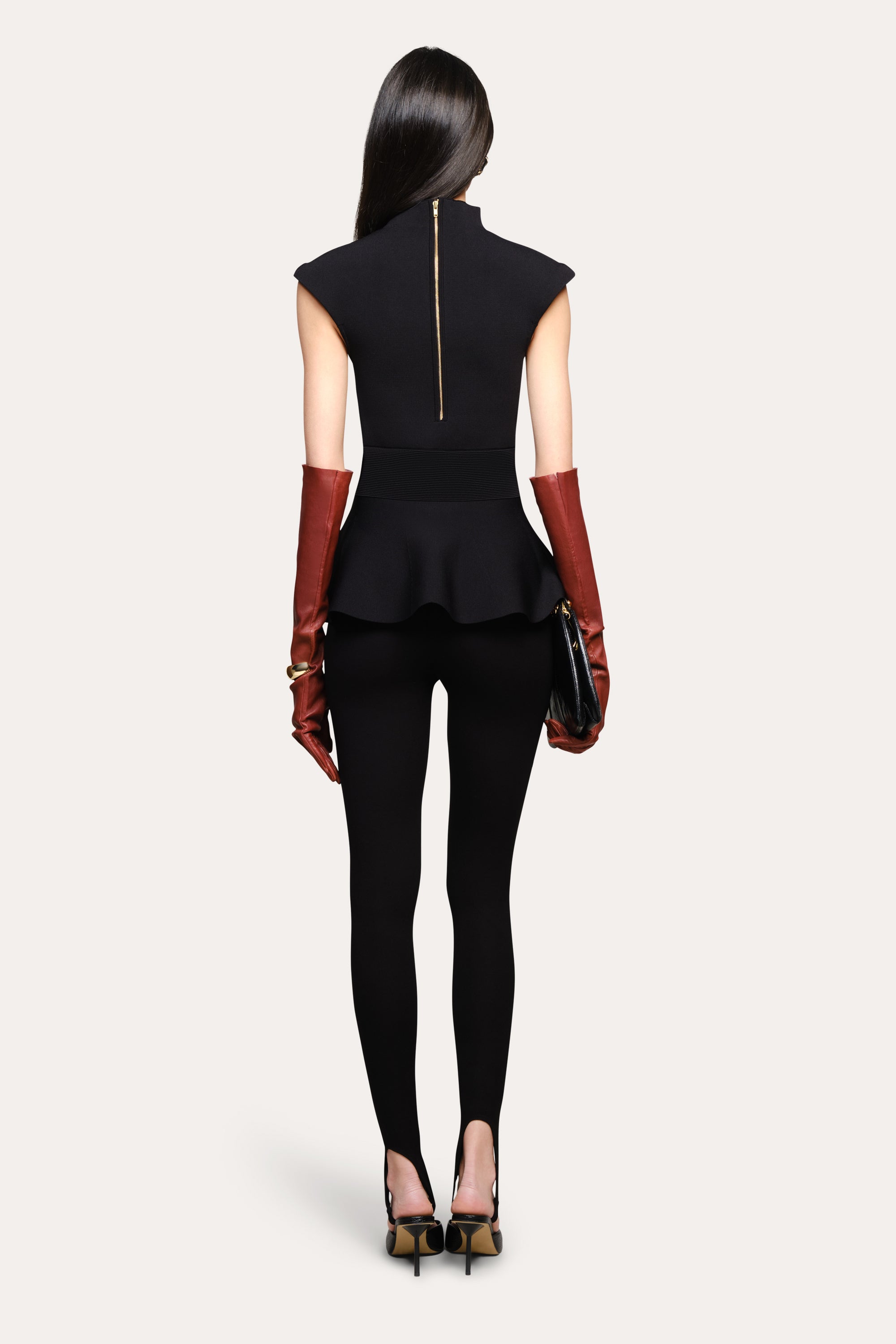 Siena Milano Sculpt Peplum Top