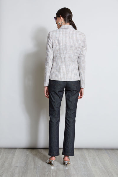 Metallic Tweed 3 Button Blazer Image 6