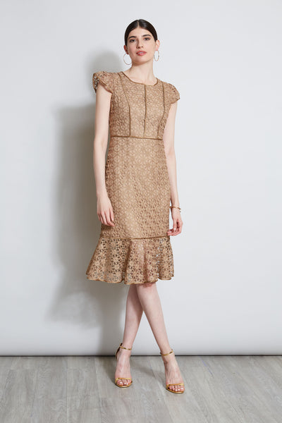 Lace Flutter Sleeve Dress Image 3
