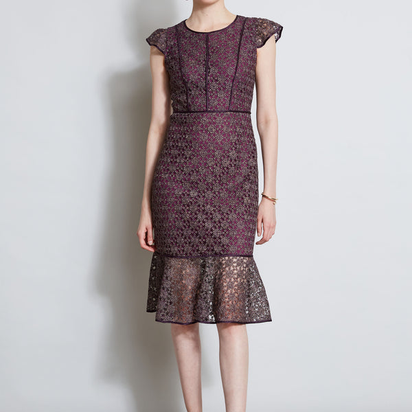 Lace Flutter Sleeve Dress – Elie Tahari