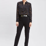 Silk Jacquard Utility Shirt
